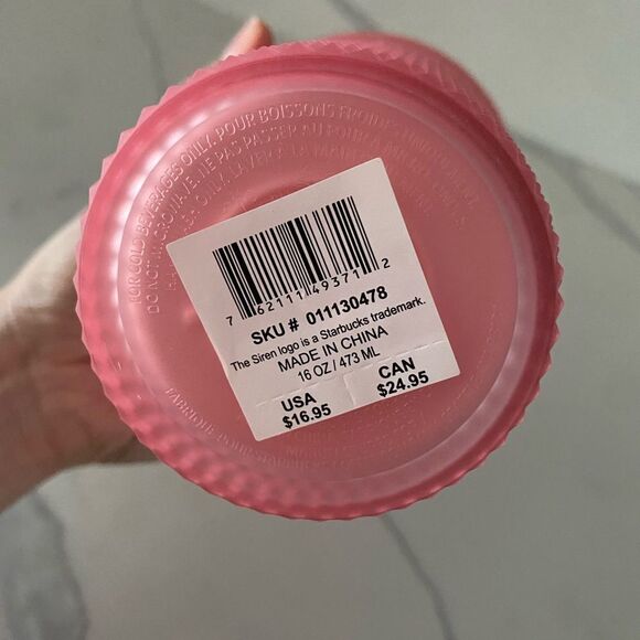 Starbucks Strawberry Lemonade Valentine’s day Studded Cup - Picture 3 of 3